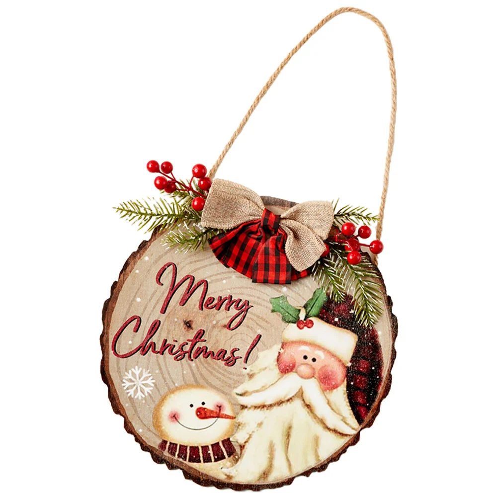 

Christmas Door Plate Pendant Wall Art Plaques Tree Hanging Decors Front Sign Country Decoration Hangings Home The Festival