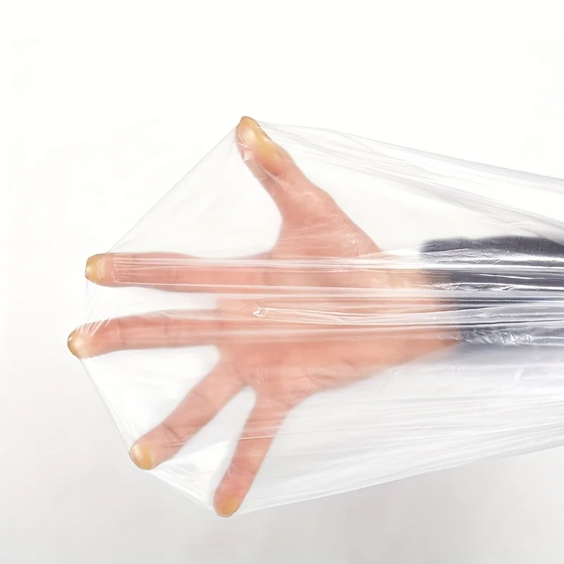 Trash Bags Garbage Bags 50PCS Large Garbage Bags Plastic Thickened Rubbish Bag Transparent Leak Proof Trash Storage Bags Home Hotel Garbage Can Liner