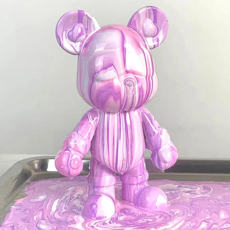 Handmade White Bear Decoration Pigment Painting