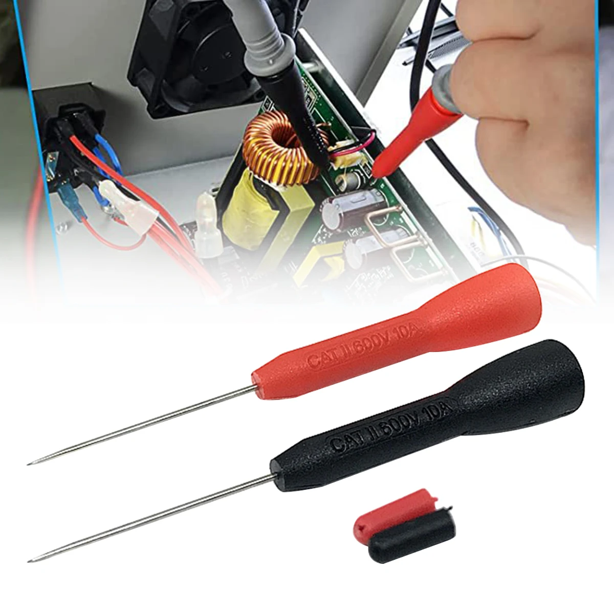 

2pcs Probe Test Pin for Accessories 1mm Sharp Needle Car Testing Probes Multi Meter Tester Lead Probe Wire Pen
