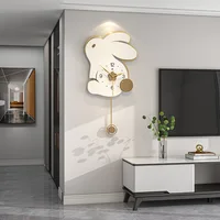 Creative Rabbit Wall Clock Living Room Fashion Restaurant Background Decoration Clock 1