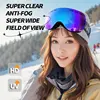 ski goggles men,Double-Sided, Anti-Fog, High-Definition, Full Revo Lens, Clear Field View, Ski Goggles for lady 3