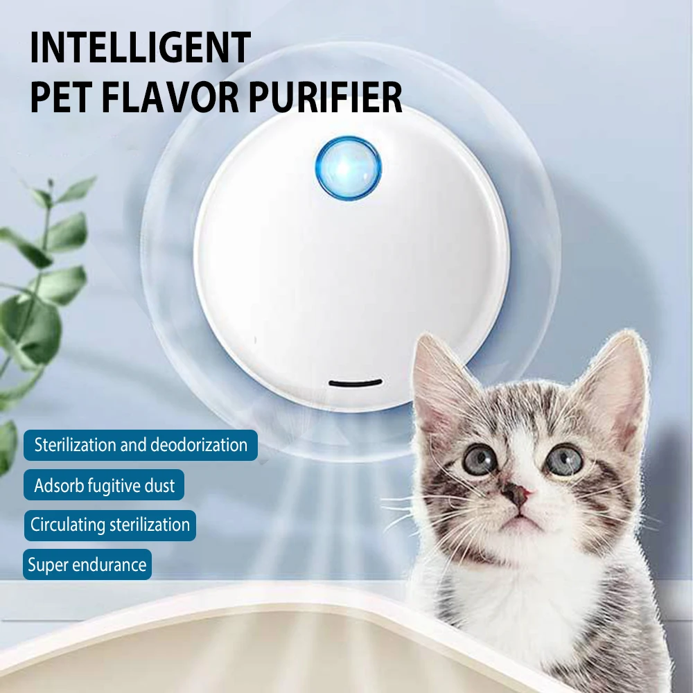 

BORUiT 3000mAh Smart Cat Odor Purifier For Cats Litter Box Deodorizer Dog Toilet Rechargeable Air Cleaner Pets Deodorization