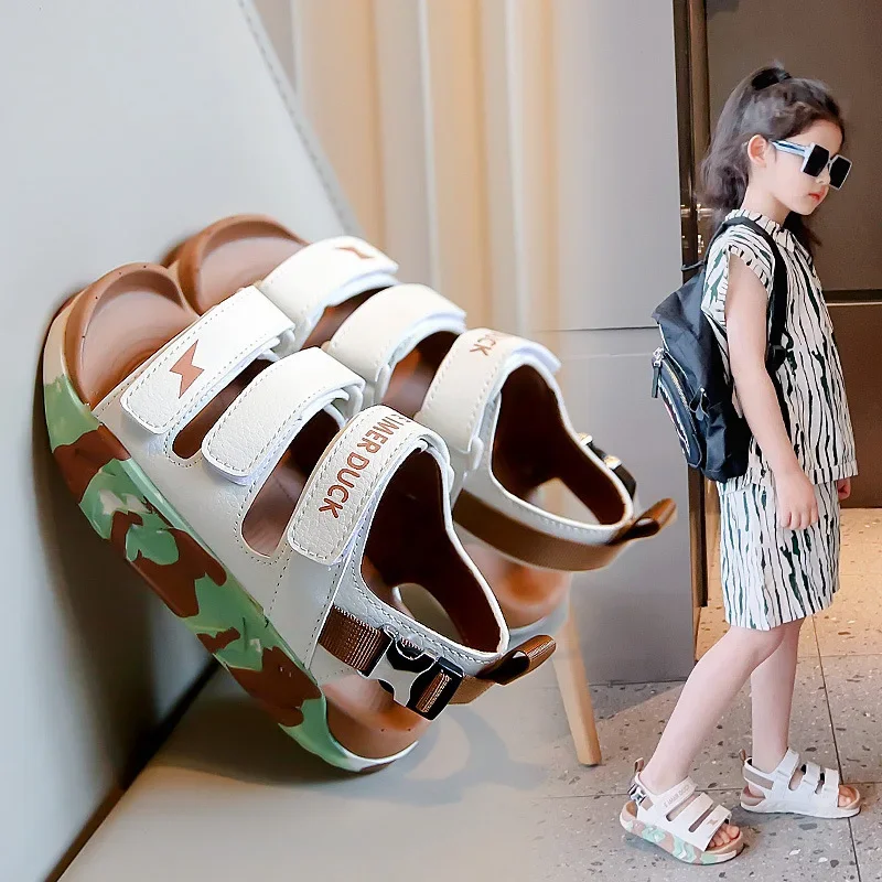 Summer Girls Sports Sandals Boys Beach Shoes Soft Bottom Children Casual Shoes