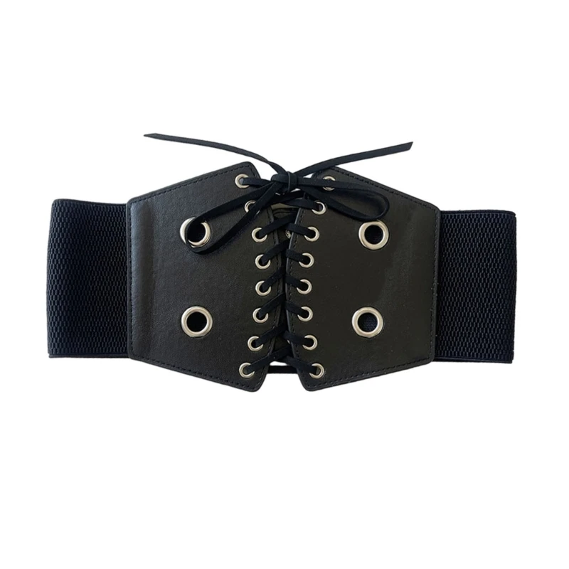 

Delicate Stretch Waist Belt Women Elastic Corset Stretch Rope Belt Wide Corset for Banquet Shirt Blouses Coat Decor