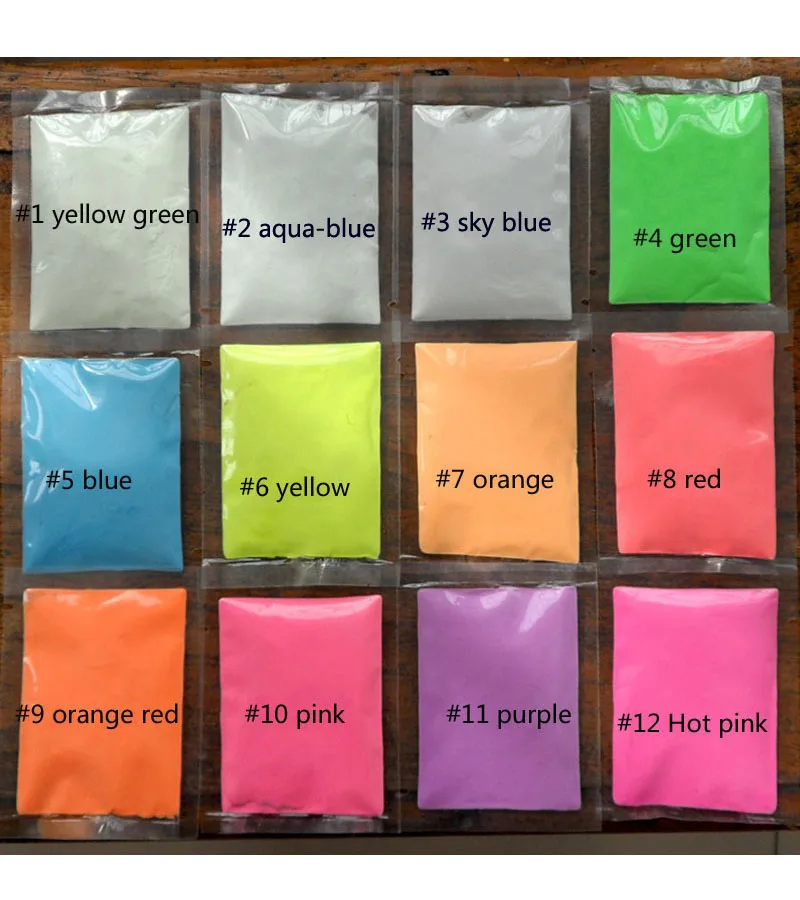 Nail Powder Set 120g Luminescent Phosphor Glitter
