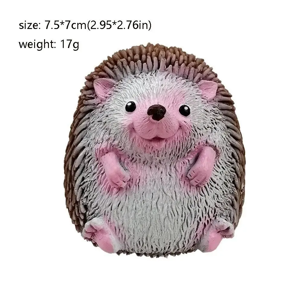 TPR Cartoon Hedgehog Decompression Toys Fidget Toys Kids Fun Quick Rebound Squeeze Toys Animals Use Your Hands and Brain