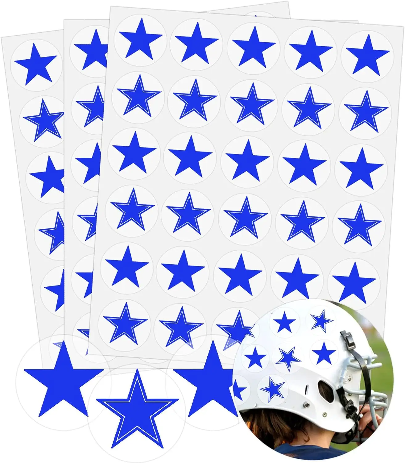 

Star Helmet Stickers 1 inch Football Baseball Helmet Stickers Self Adhesive Hockey Stickers 300pcs Sports Helmet Stickers