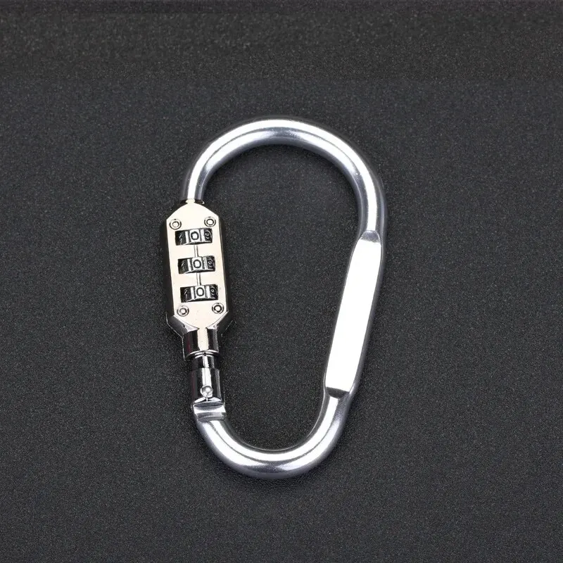 Zaino con fibbia tipo D in lega di alluminio Lucchetto a combinazione Lucchetto con fibbia Cestino Lucchetto per casco Fibbia con zucca Gancio antifurto impermeabile