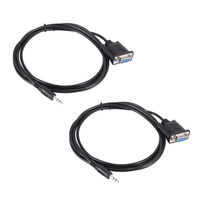

2X DB9 9 Pin VGA Female Cable ,DB 9 Female To TRS 3.5Mm (1/8In) TRS Stereo Male Serial Data Cable-6 Feet