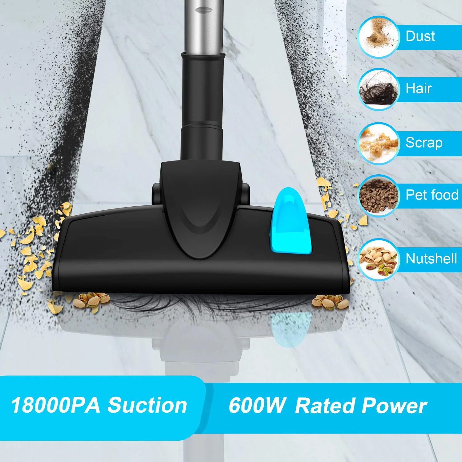 INSE I5 Corded Vacuum Cleaner with 600W Motor 18Kpa Powerful Stick Handheld Vaccum Cleaner for Home Pet Hair Hard Floor Cleaning 2