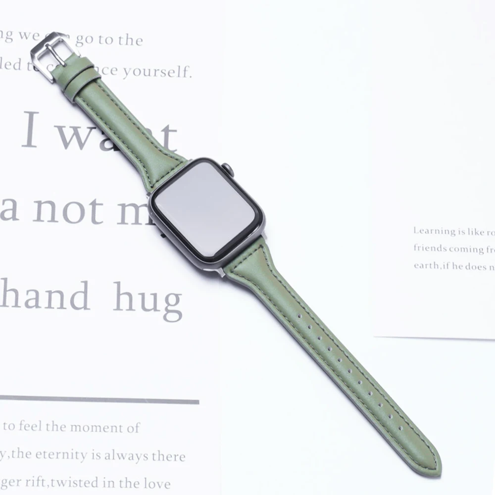 ตัวเลือกสินค้า สายนาฬิกาหนังบางสำหรับ Apple Watch ทุกรุ่น
