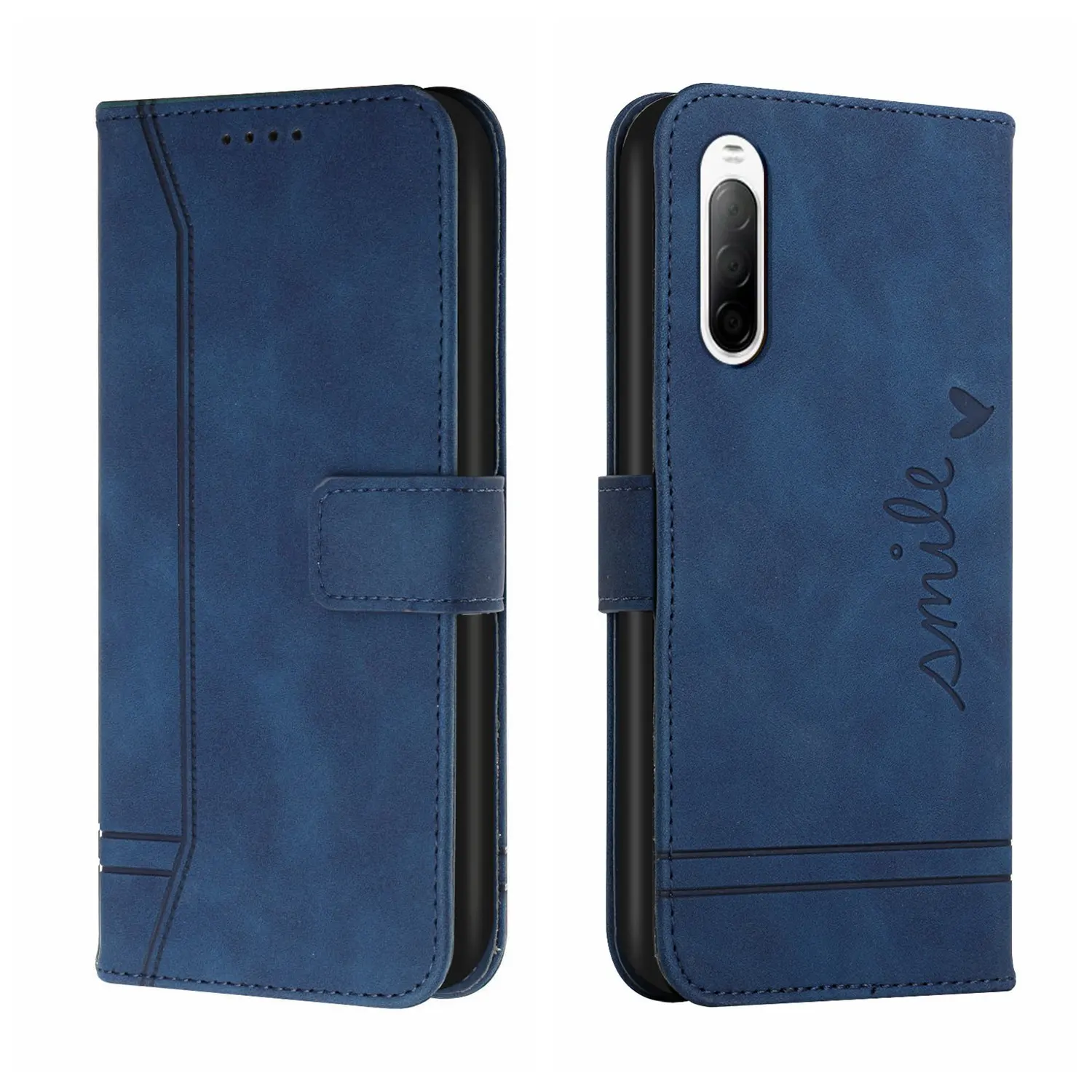 

New Style Skin Feel PU Leather Flip Cover for SONY Xperia 1 IV 10 IV Xperia 10 III 5 III 1 III SONY 10 ii 5 ii 1ii Card Slots Wa