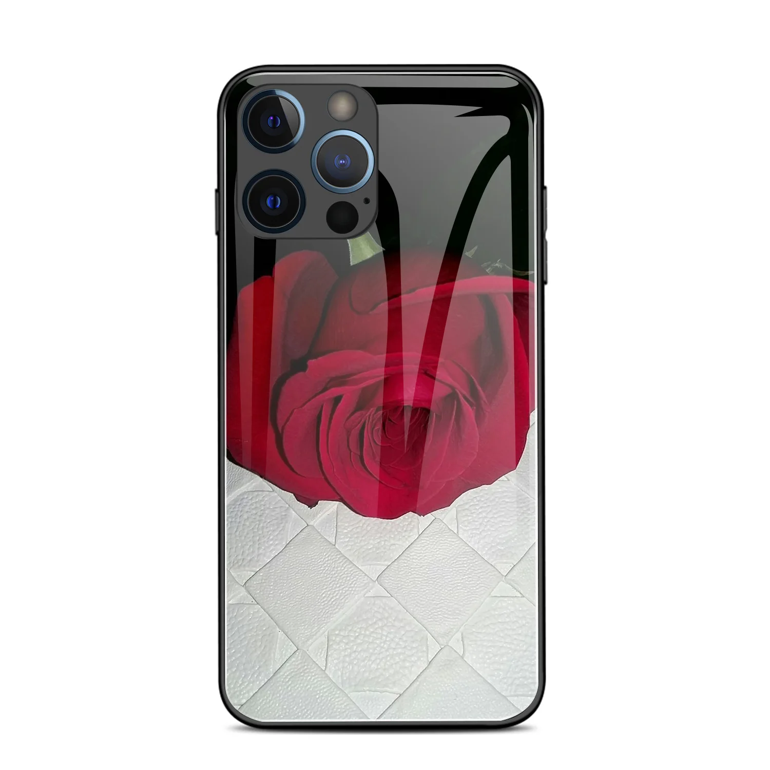Чехол с рисунком розы для Iphone 7 8 14 Plus SE X Xs Max Xr 11 12 13 14 Pro  Max Mini стеклянная задняя крышка чехол для телефона с защитой от царапин |  AliExpress