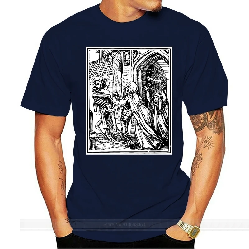 Memento Mori Shirt - Hans Holbein Dance Of Death Ricorda Skull Skeleton Occulto