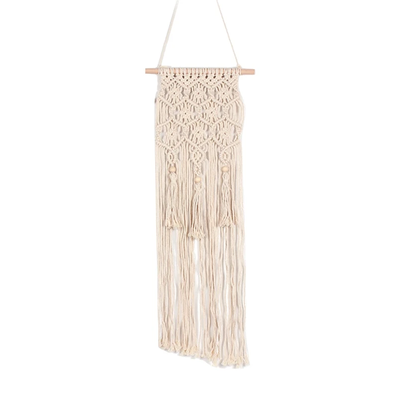 

Macrame Wall Hanging Hand Knotted Art Macrame Tapestry With Tassel - Boho Wedding Home Backdrop Decoration