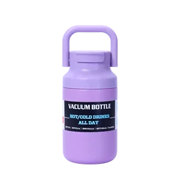 Stainless Steel Insulated Water Bottle - 500ml, Portable with Handle, Tea Infuser & Direct Drinking Lid - 500ml (PURPLE)