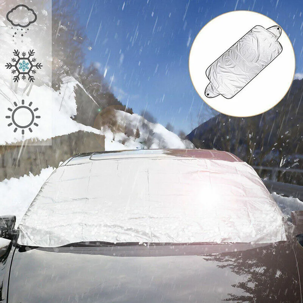 200*70cm Snow Cover For Front Windshield Vehicles Automobile Sun Shield And Snow Shield Easy To Carry On Board Glass Protection