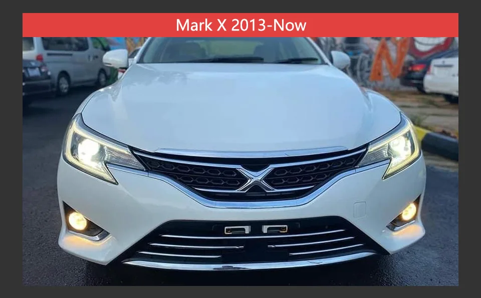 AKD Head Lamp for Toyota Mark X LED Headlight 2013-2017 Headlights Reiz DRL Turn Signal High Beam Angel Eye Projector Lens