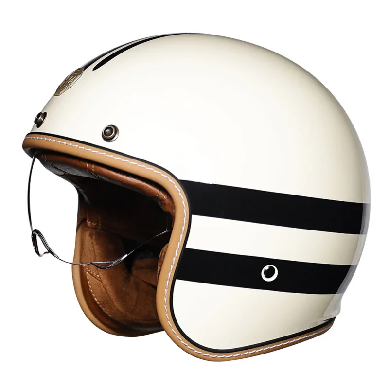 

DOT Approved Open Face Helmet Retro 3/4 Motorcycle Helmets Jet Helmet for Men Four Seasons Free Shipping ABS Shell Safty Cap
