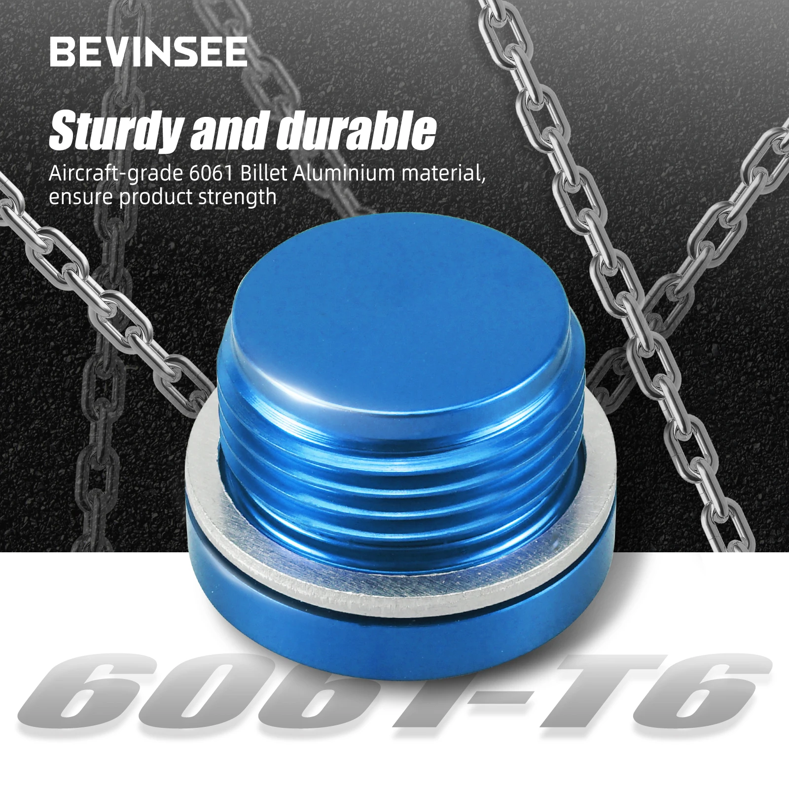 BEVINSEE Oil Thermostat Housing Lid Cover & Plugs for BMW E60 E61 E90 E92 F10 F11 F20 F36 F32 X1 E84 X3 F25, for BMW N54 N55 S55