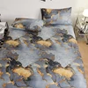 Fashion Luxury Marble Fitted Sheet Set, Soft Comfortable Breathable 360° Wrap Bedding Sets with Deep Pocket, for Bedroom Decor 3