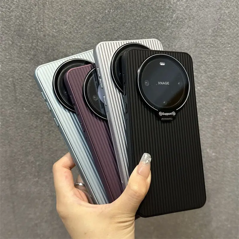 

Suitable for Huawei mate60pro mobile phone case Puta70 full package lens film invisible bracket corrugated pattern mate50