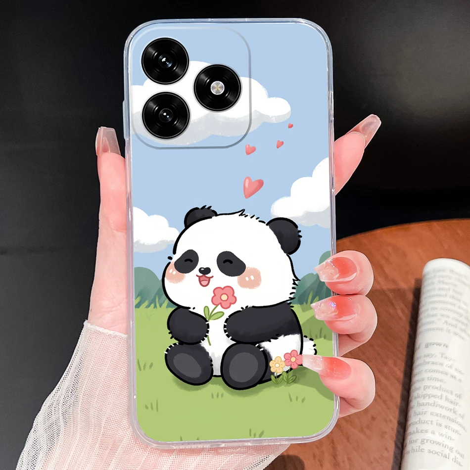 Lovely Animal Cartoon Soft Clear Silicone Phone Case - Lightweight and Durable Cover