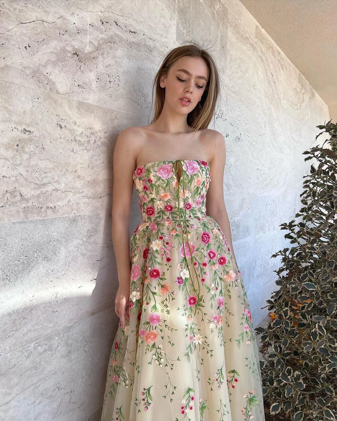 alexander bridesmaid dresses by Daymor 3145F25 - Long Column Dress Color:Snorkel Blue Natural Silhouette nyla_collection_268510396519 Derek Rose Sicily Linen