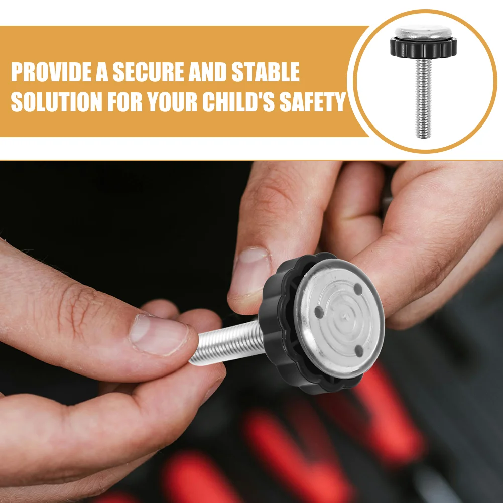 6 Pcs Baby Gate Safety Door Guardrail Spindle Rods No Punching Hardware Mount Black Parts Accessories Kit Child