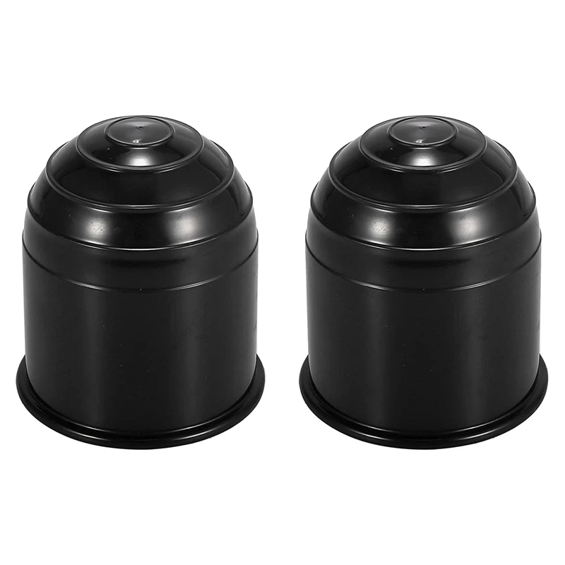 

2 Pcs Universal Trailer Hitch Ball Cover Cap Waterproof 50Mm ID Black For Car Truck RV Boat