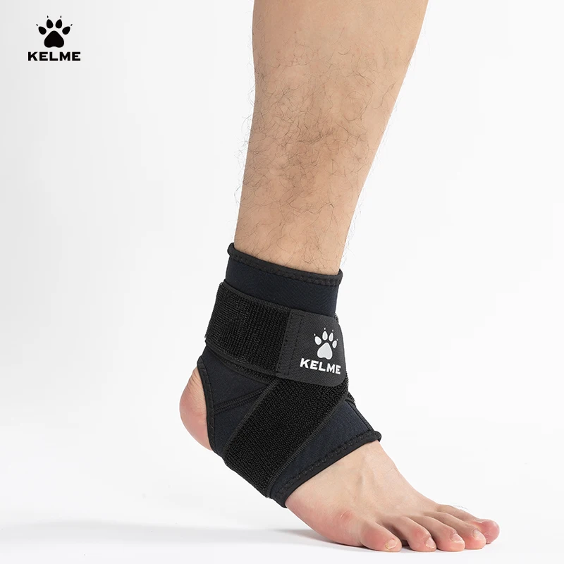 KELME Adjustable Sports Ankle Support Ankle Brace Protector Running Soccer Basketball Gym Stabilizer Bandage Strap 9302HJ5