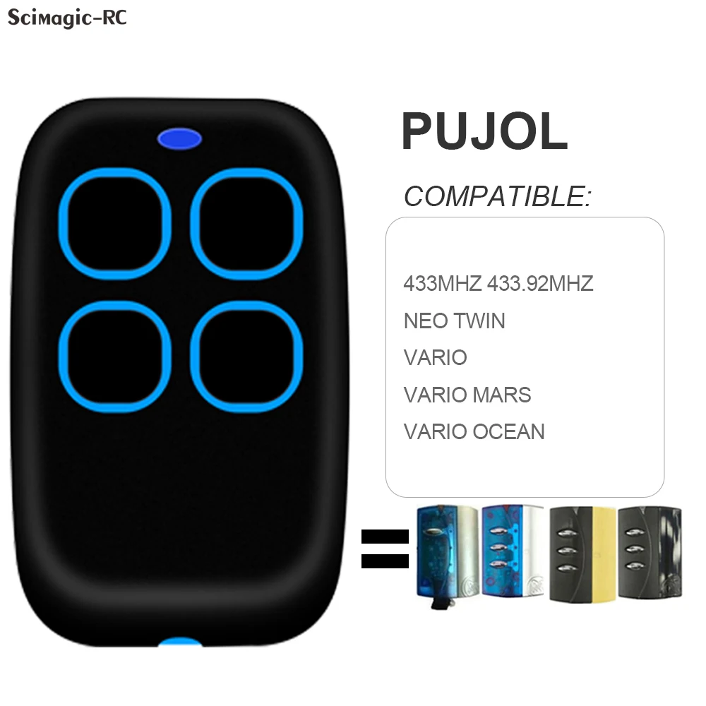 Gate Remote Controller PUJOL 433mhz Electronic Gate Control For PUJOL NEO  TWIN VARIO PUJOL VARIO OCEAN MARS Remote Switch - AliExpress