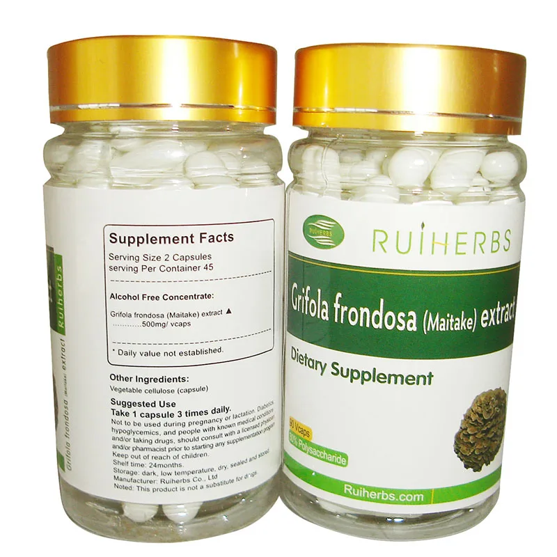 

1Bottle-90pcs, Maitake Mushroom Extract Capsules (Grifola Frondosa) 30% Polysaccharides