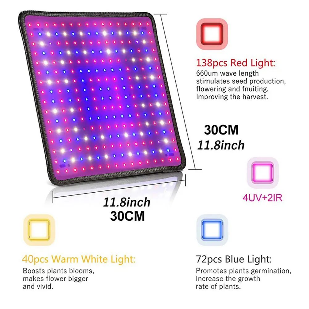 Full Spectrum LED Grow Light Phyto Lamp 45W With EU Plug For Greenhouse Hydroponic Plant Growth Lighting Phytolamp