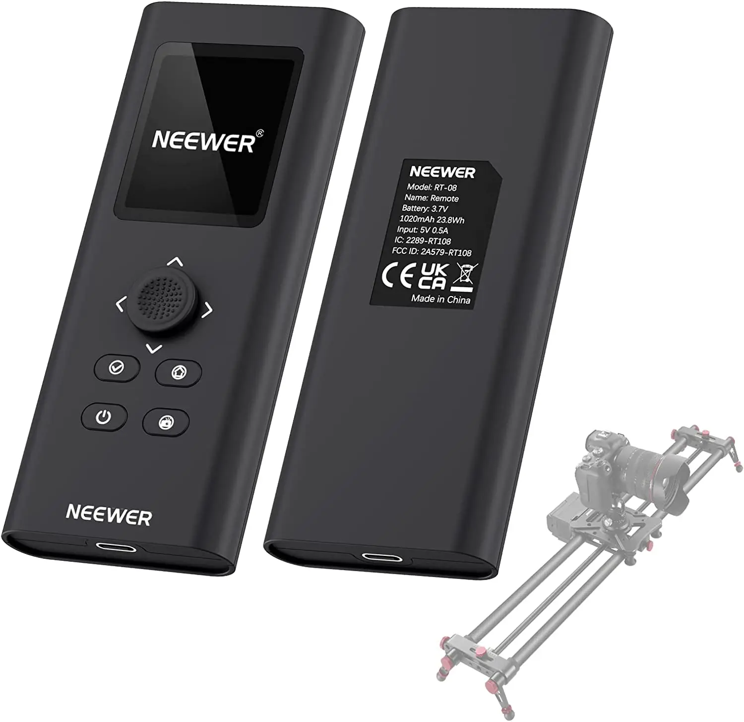 NEEWER Upgraded 2.4G Remote Control for Motorized Camera Slider, Support Video Mode, Time Lapse Photography for Carbon Fiber