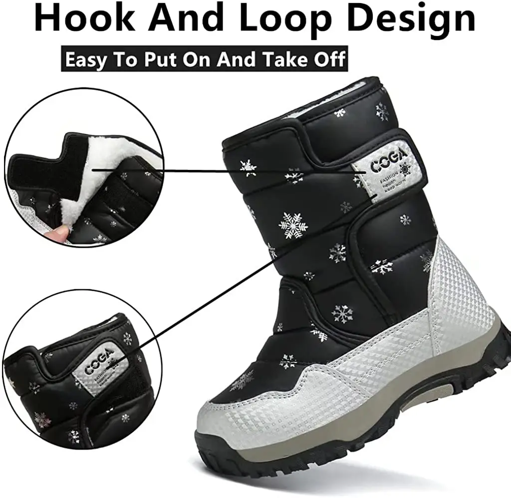 LEFEKA Kids Shoes Children's Ankle Sonw Boots 30 Degree Russia Winter ...