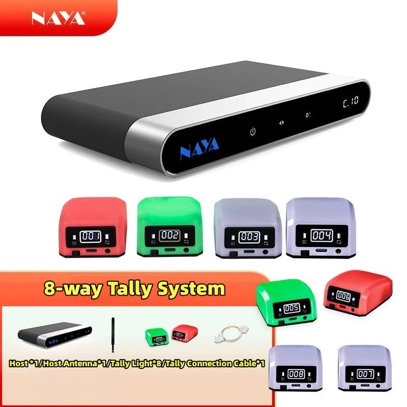 Naya Hdi-Tl170 Wireless 4/8 Tally System Tally Light 2000M Distanza Di Trasmissione Per Sony Blackmagic Design Avmatrix Switcher