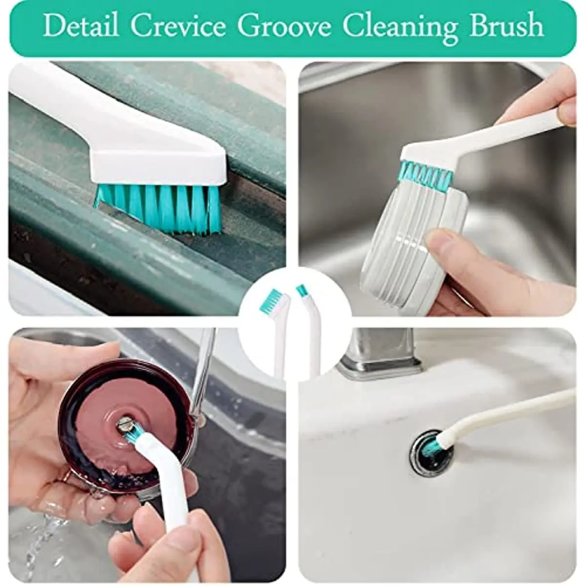 Small Cleaning Brushes Household Cleaning Tool Set for Windows Humidifiers Bottles Toilets & Keyboards