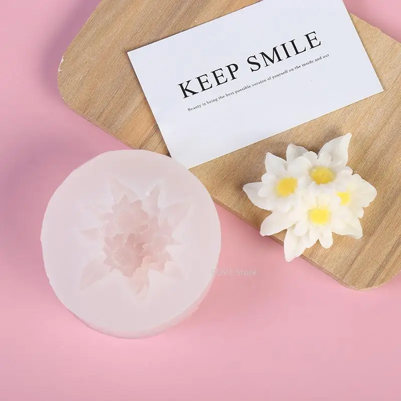 Silicone Mold Chamomile Flower Diy Handmade Candle Soap Car Aromatherapy Gypsum Pendant Making Home Decoration