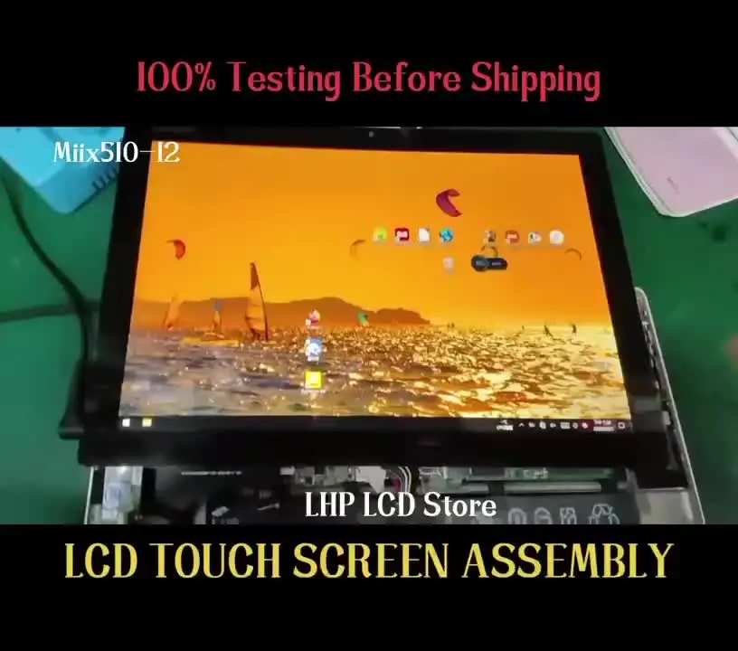 Schermo LCD Touch Screen Originale Lenovo Per IdeaPad Mix 510-12IKB - Digitizer Oro 12,2 Pollici - Foto 2