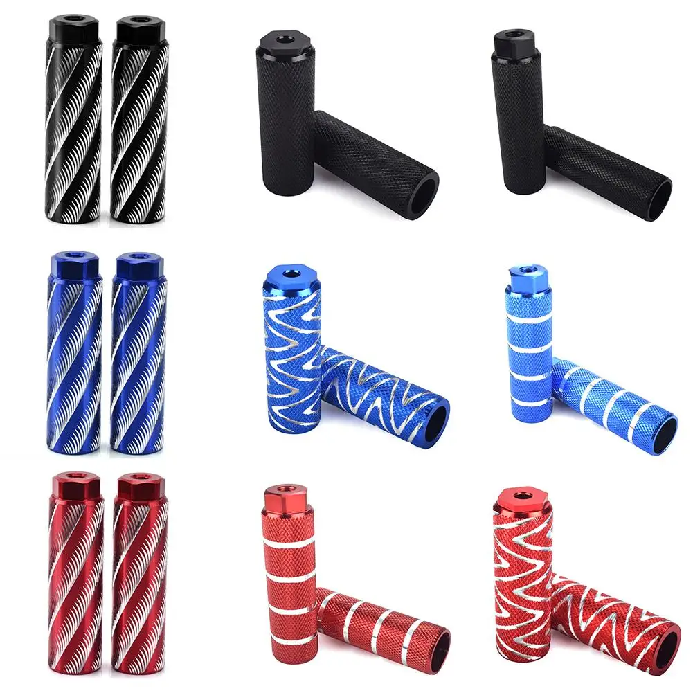 1 Pair Bike Pedals Axle Foot Rest Pegs AntiSlip Aluminum Alloy MTB