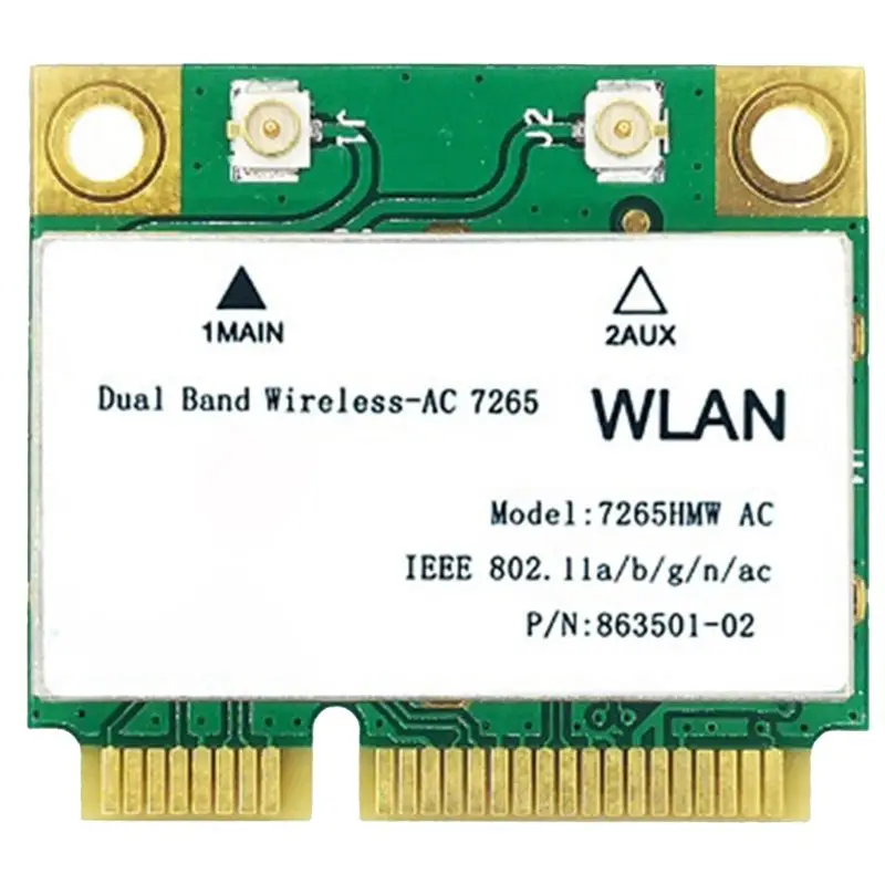 SWXF 1200M WiFi 무선 LAN 듀얼 밴드 2.4G 5Ghz 블루투스 4.2 기가비트 무선 LAN 어댑터 (Win7, Win8, Win10, Linux 7265HMW 호환)
