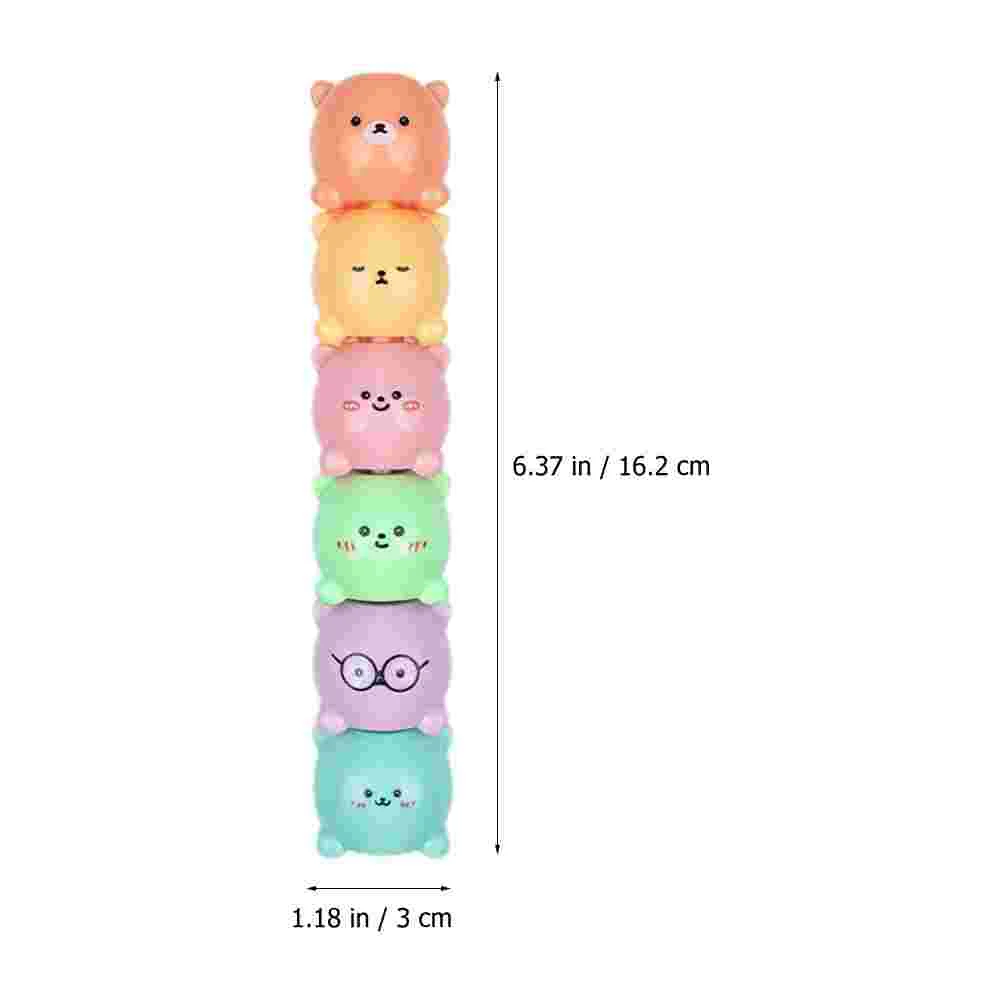 휴대용 플라스틱 마커 펜, 곰 하이라이터, 학생 하이라이터, 쌓을 수 있는 스크랩북 마커