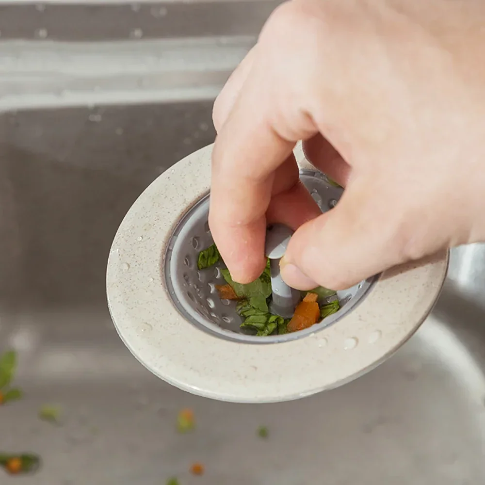 Description Picture 4 of itemSilicone Anti-Clogging Bathroom Sink Drains Bathtub Plugs Strainers Hair Filter Bath Stopper Floor Drain Kitchen Accessories