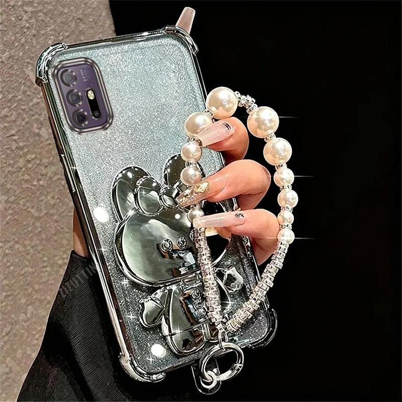 Rabbit Design Lanyard Phone Holder Case with Adjustable Strap