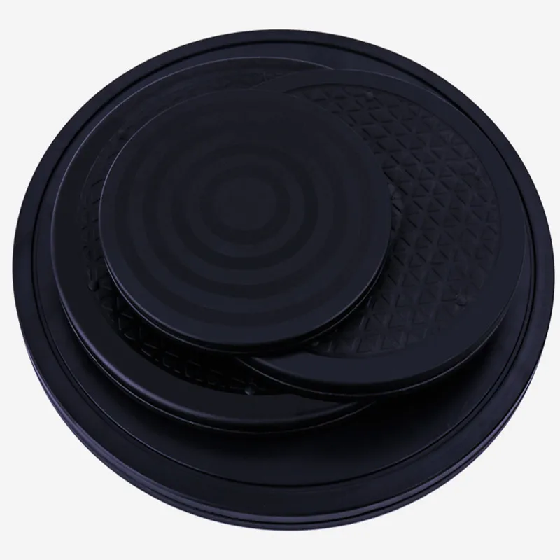 Heavy Duty Rotating Swivel Stand for Monitor or Turntable, Black Round Shape