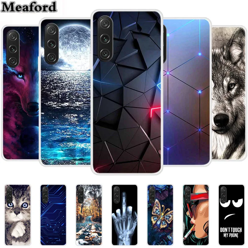 Per Sony Xperia 1 Vi Custodia Xperia10 Vi Animali Tpu Cover Posteriore Morbida In Silicone Per Sony Xperia 10 Vi 2024 Protector Wolf Funda