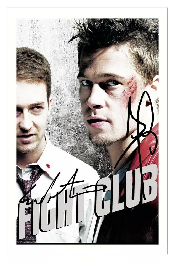 

FIGHT CLUB Signed Art Film Print Silk Poster Home Wall Decor