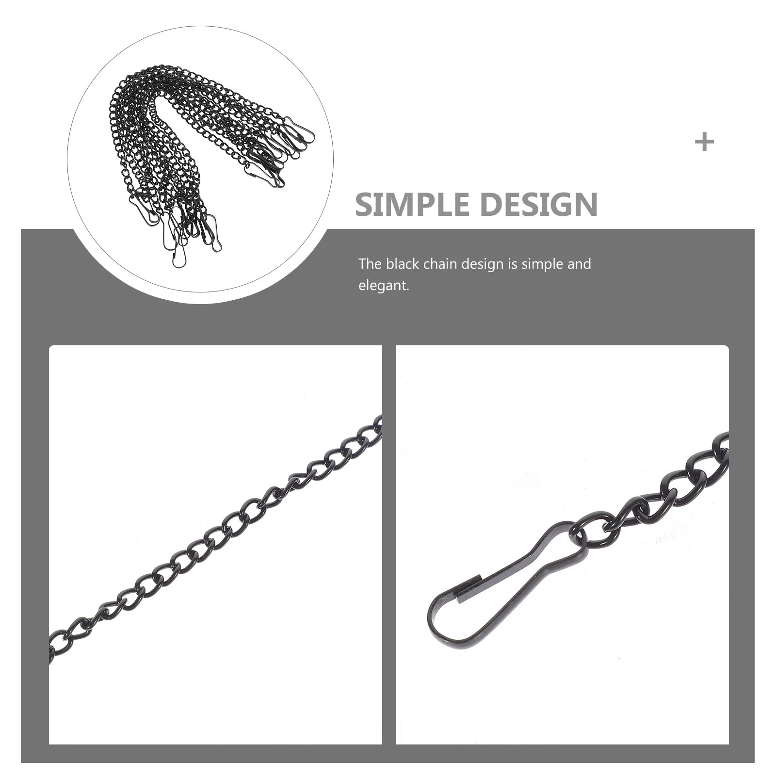 10 Pcs Chain with Hooks Hanging Chains Flower Pot for Baskets Billboards Hangers